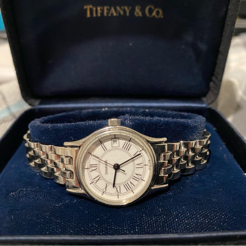[TIFFANY & CO.] Tiffany Roman Classic Stainless Steel Silver Quartz Womans